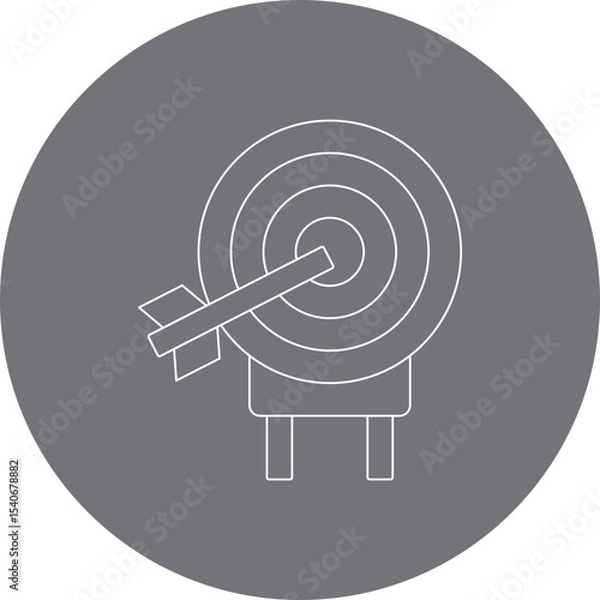 Fototapeta Target icon single icon vector illustration