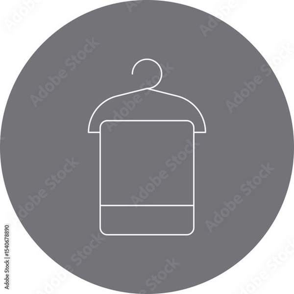 Fototapeta Towel hanger icon single icon vector illustration
