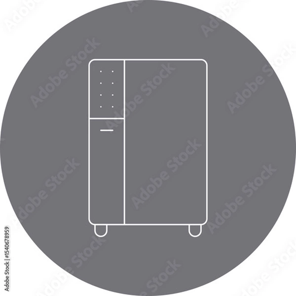 Fototapeta Wardrobe icon 3 single icon vector illustration