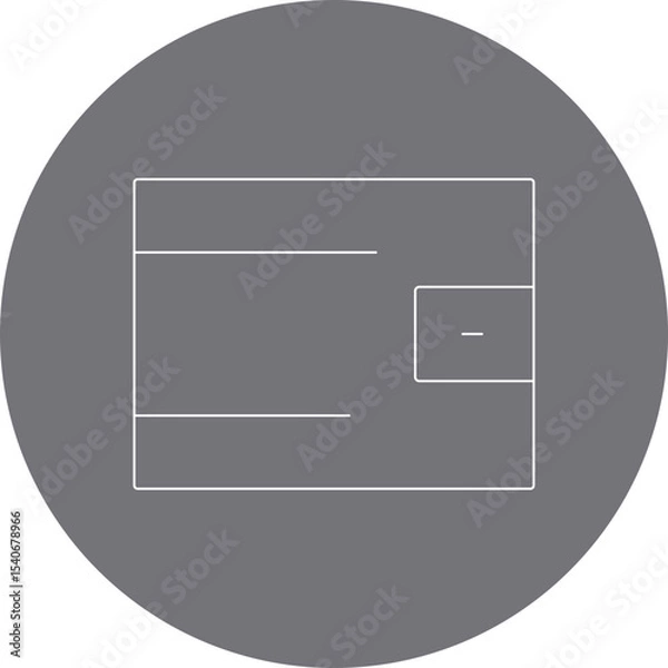 Fototapeta Wallet icon single icon vector illustration