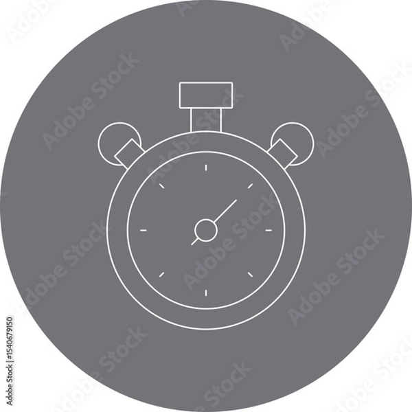 Fototapeta Alarm clock icon single icon vector illustration