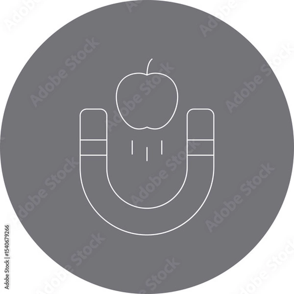 Fototapeta Apple icon single icon vector illustration