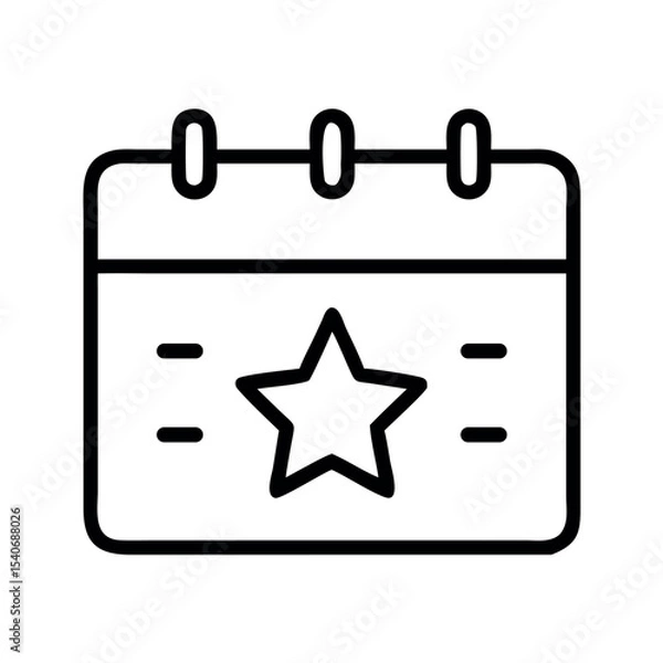 Obraz Calendar icon star important date reminder event