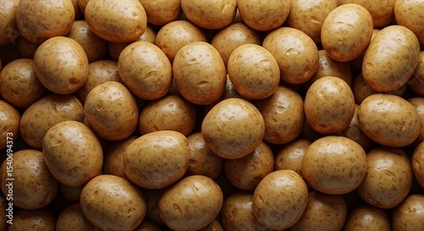 Obraz Many fresh potatoes as background