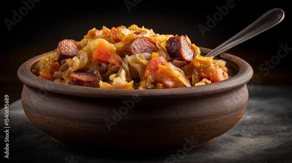 Fototapeta Polish traditional bigos - cabbage stew