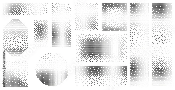 Fototapeta Disintegration pixel effect illustration. Vector rectangle elements