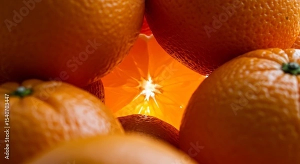 Obraz Close up of mandarin oranges fruit or tangerines as background
