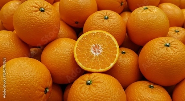 Obraz Close up of mandarin oranges fruit or tangerines as background