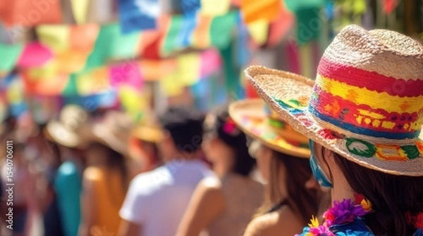 Obraz crowd enjoying celebration of Cinco de Mayo