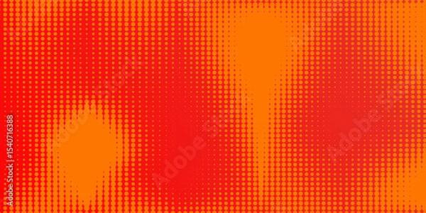 Fototapeta Dots halftone orange color pattern gradient texture with technology digital background. Dots pop art comics with summer background.