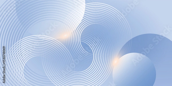 Fototapeta Abstract blue modern background with circle elements. Digital technology concept. Vector Eps10