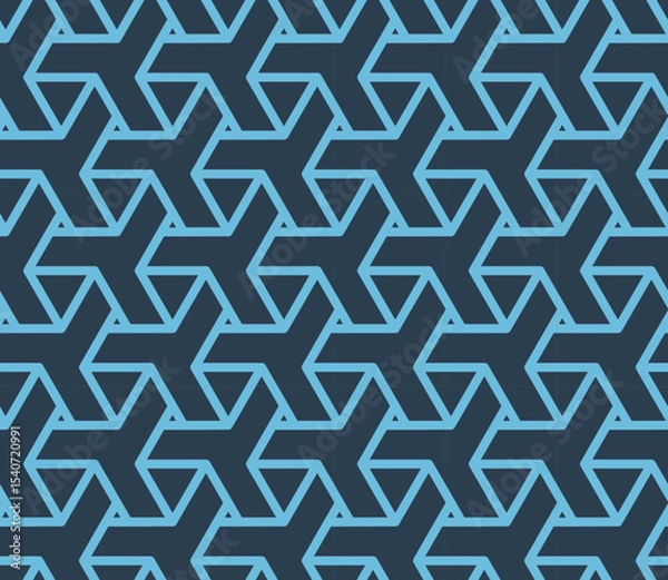 Fototapeta Isometric Chevron Maze Seamless Pattern -vector eps8