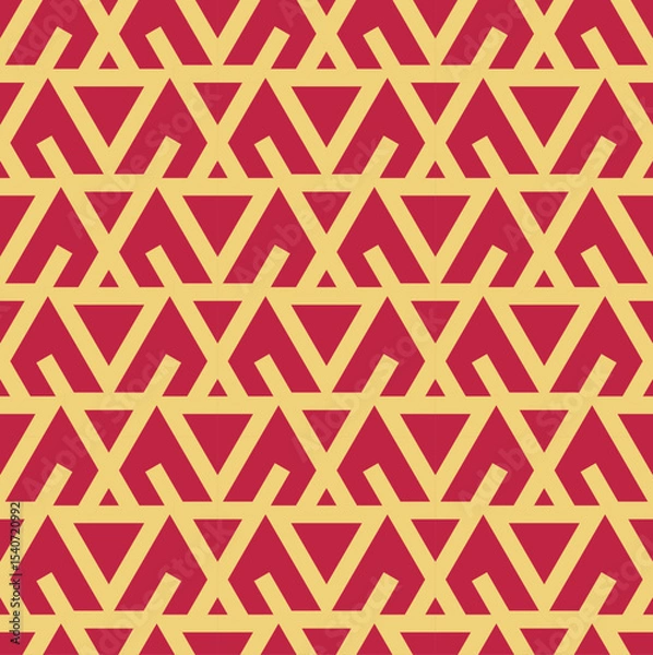 Fototapeta Retro Triangular Geometry Seamless Pattern -vector eps8