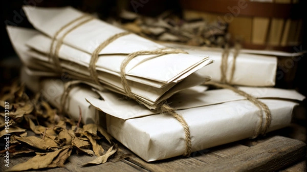 Obraz Flat-lay and lifestyle images of biodegradable packaging, paper bags, reusable containers, and organic product branding.