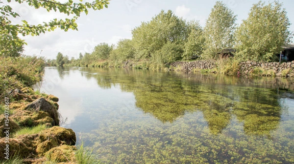 Obraz Photographs of unpolluted rivers, lakes, and clean water ecosystems. Ideal for illustrating themes of water conservation