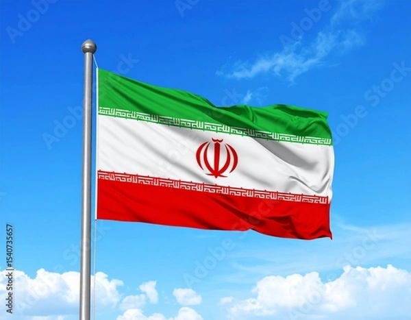 Fototapeta Iranian flag of Iran AI generated