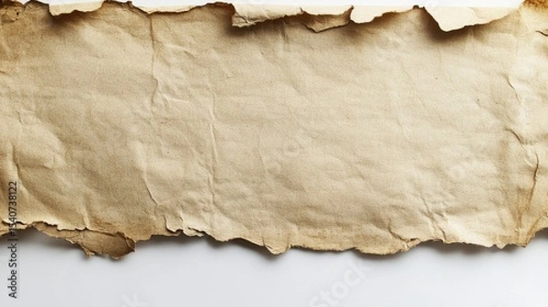 Obraz Torn Beige Paper Texture Horizontal Composition, Grunge Background, Antique Concept texture, vintage