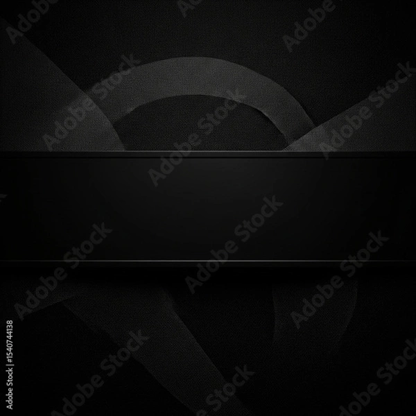 Fototapeta Black Cotton Fabric Texture Banner with Copy Space