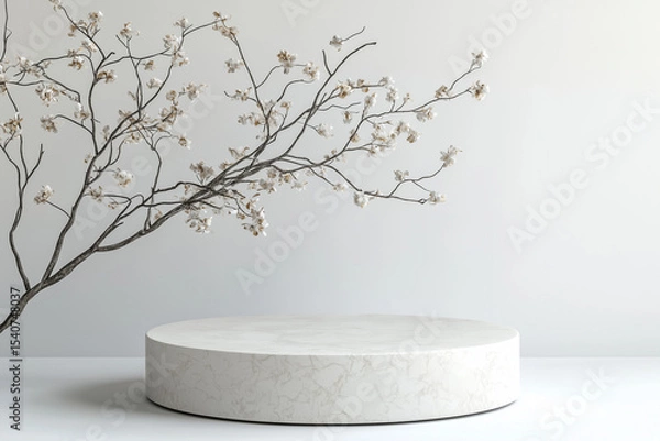 Fototapeta tree in snow podium