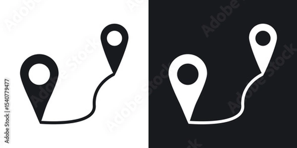 Fototapeta Route icon