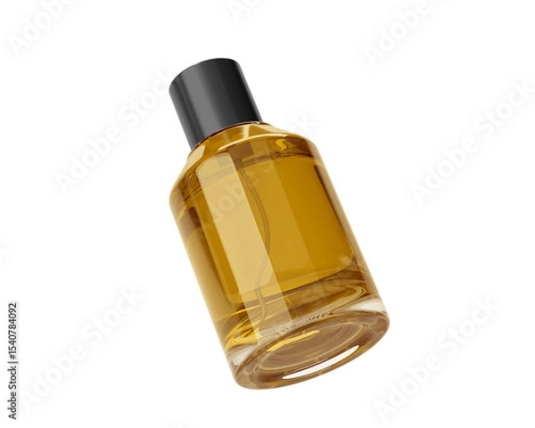 Fototapeta Blank Empty Clear Perfume Glass Bottle, Spray Bottle Isolated On Transparent Background, Prepared For Mockup, 3D Render.