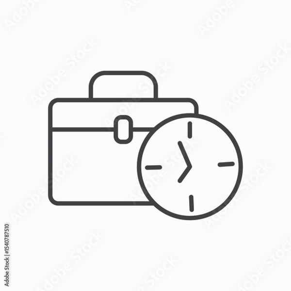 Fototapeta Office time icon