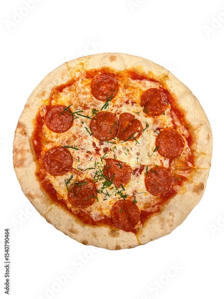 Obraz Italian pizza isolated on white background.