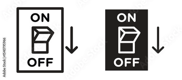 Fototapeta Light switch off icon