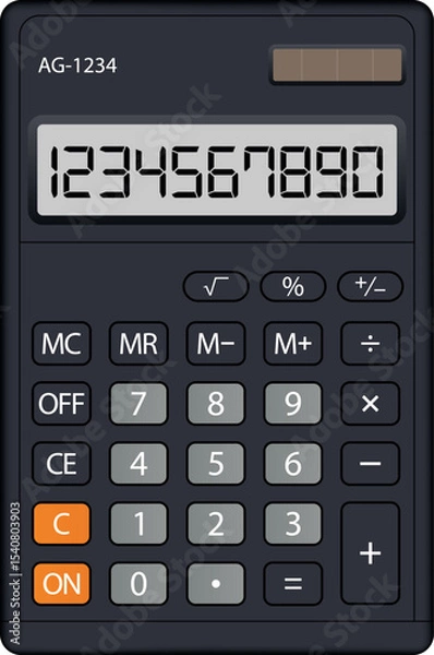 Fototapeta Digital Calculator Vector Mockup