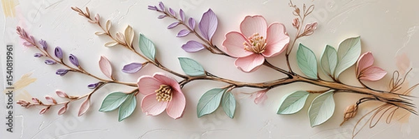 Obraz Abstract Floral Background With Flowers