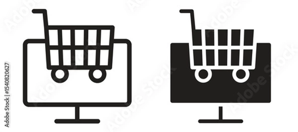 Fototapeta E commerce platform icon
