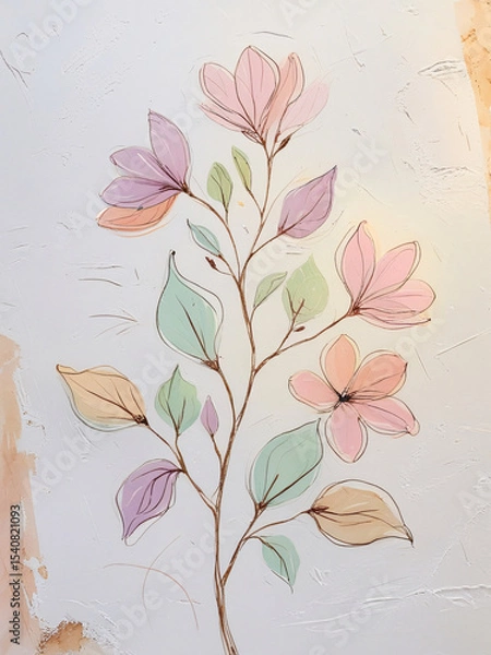 Obraz Abstract Floral Background With Flowers