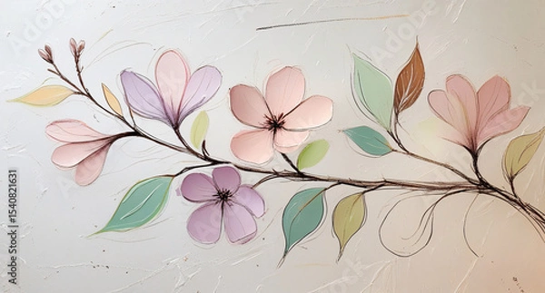 Obraz Abstract Floral Background With Flowers