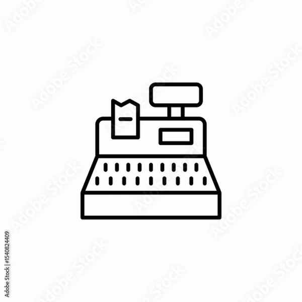 Obraz cashier machine icon sign vector