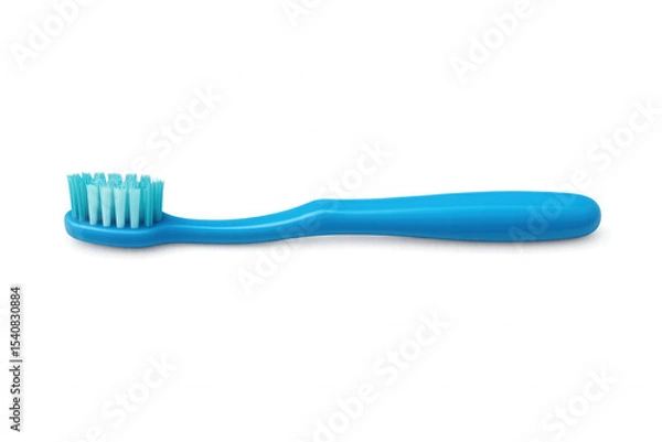 Fototapeta Blue toothbrush on a white background for transparent background concept  