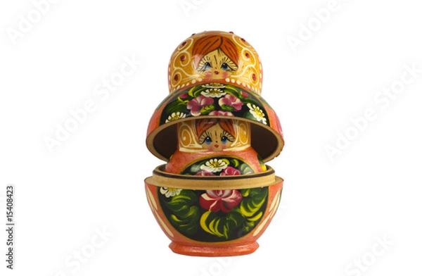 Obraz Russian nesting dolls isolated on white