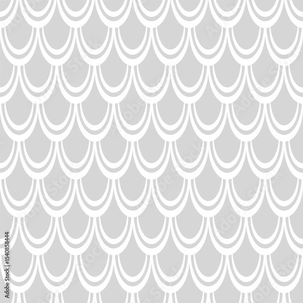 Fototapeta Vector seamless overlapping pattern, fish scale print. Beautiful asian style design for textile, wallpaper, wrapping paper.