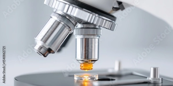 Obraz Microscope is being used to examine a small object.