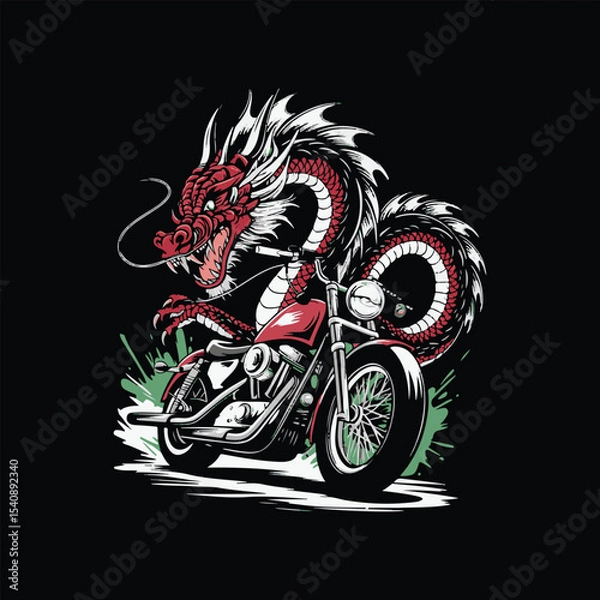 Fototapeta biker shirt design