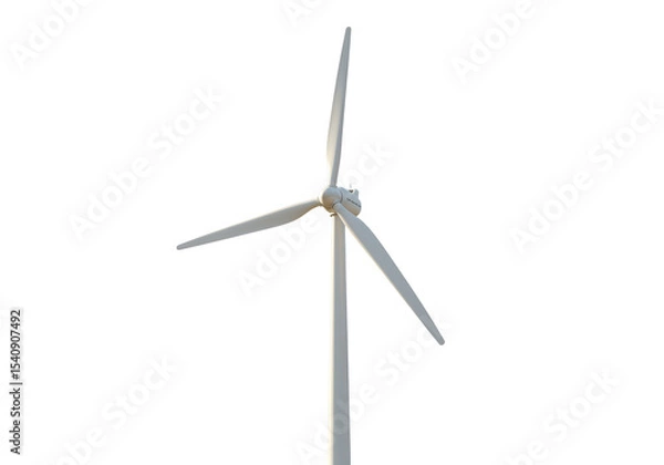 Obraz Isolated Single Wind Turbine Renewable Energy Source