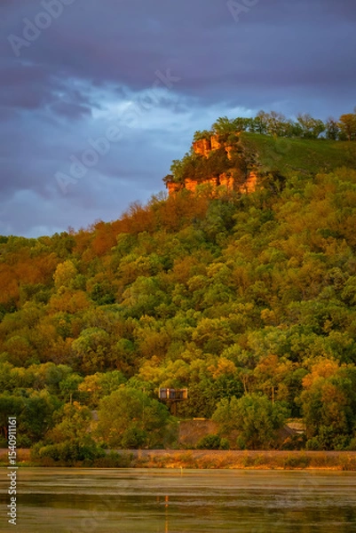 Obraz Scenic Sunset View from Miller Bluff in La Crosse
