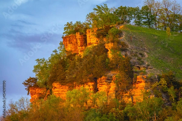 Obraz Scenic Sunset View from Miller Bluff in La Crosse