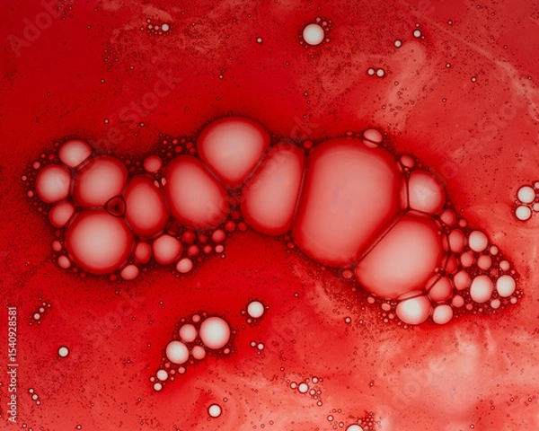 Fototapeta Beautiful texture of cosmetic serum on red background