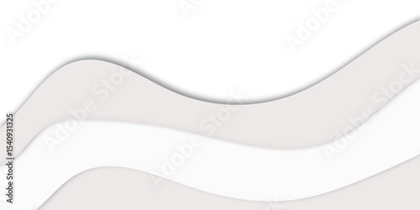 Obraz "Minimal abstract background with smooth wavy layers in soft gray and white tones. Elegant modern design ideal for presentations, websites, banners, and branding projects. Vector-style illustration"