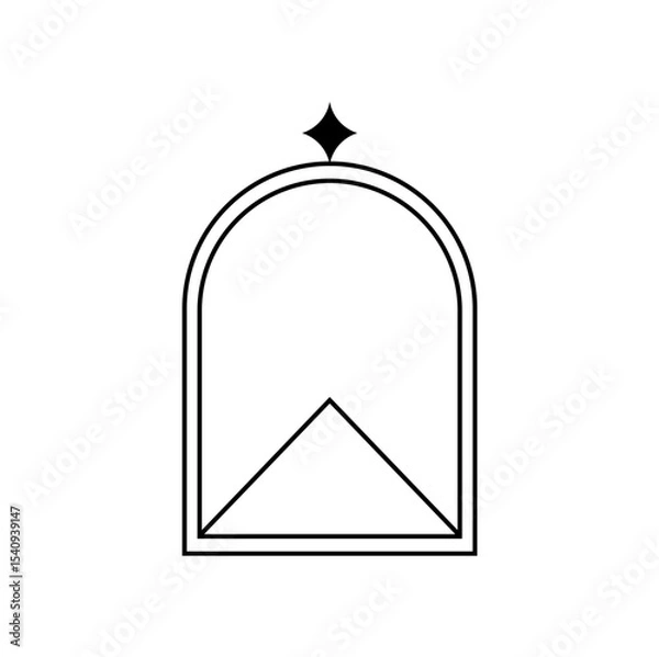 Fototapeta aesthetic simple frame line vector