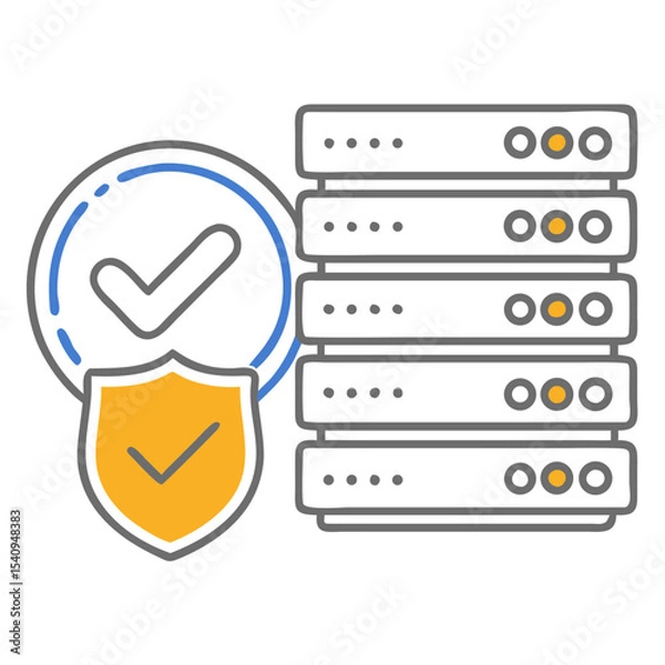 Fototapeta Backup Verification Checkmark Icon