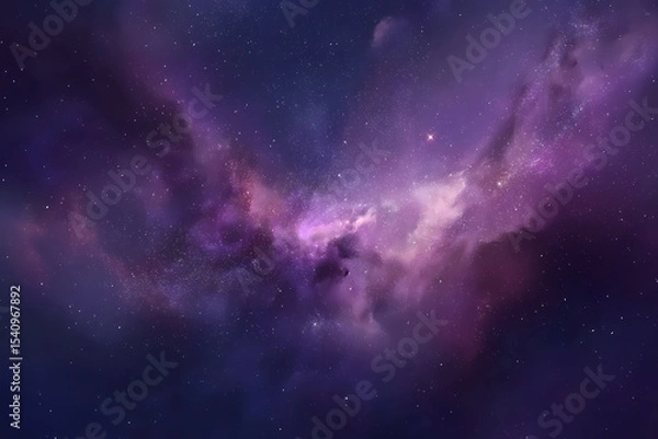Fototapeta Majestic Purple Cosmic Nebula with Meteor Shower Effect
Purple Cosmic Cloud Band Across Stardust Galaxy