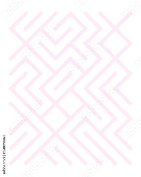 Obraz Abstract geometric pattern featuring light pink lines forming a maze-like design.