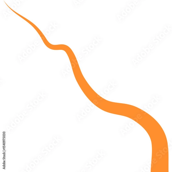 Obraz Abstract Curved and Wavy Ribbon Element