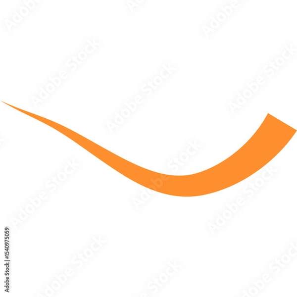 Obraz Abstract Curved and Wavy Ribbon Element